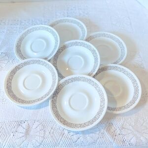 Vintage Corelle WOODLAND BROWN Saucer Side Plates 6.25” Set of 7